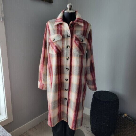 Kismet Long Button Down Shacket/ Coatigan NWT Sz Large - Picture 4 of 16